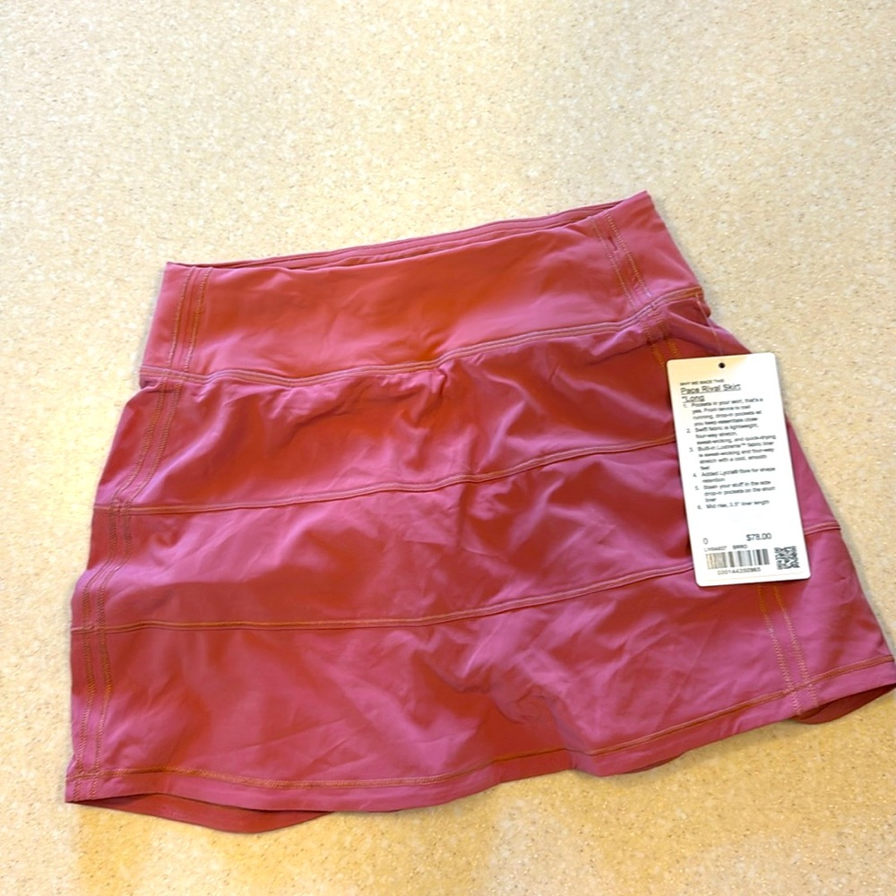 Lululemon Pace Rival Skirt Size 0